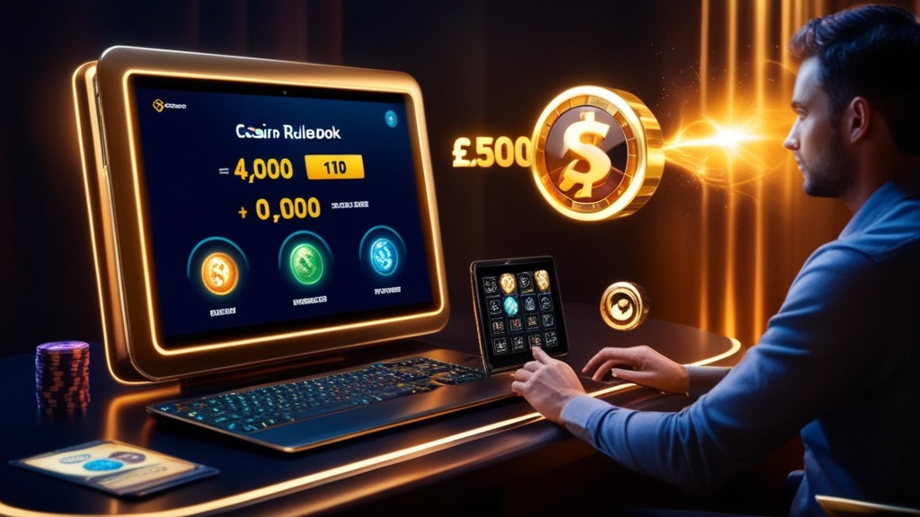 Bonusvoorwaarden en inzetvereisten op een donkere casino-interface