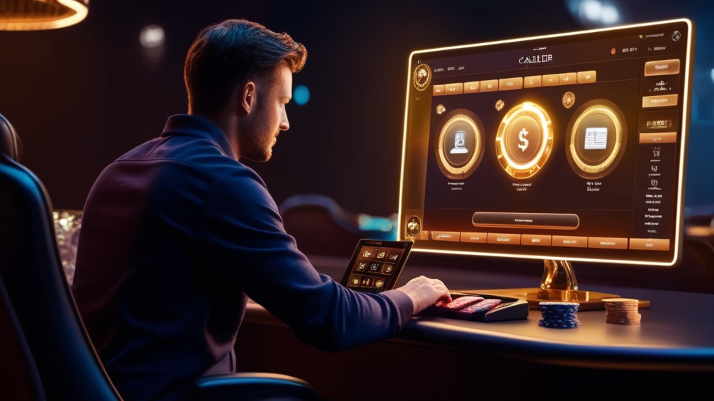 Casino-opname scherm met verificatie en betaalmethoden